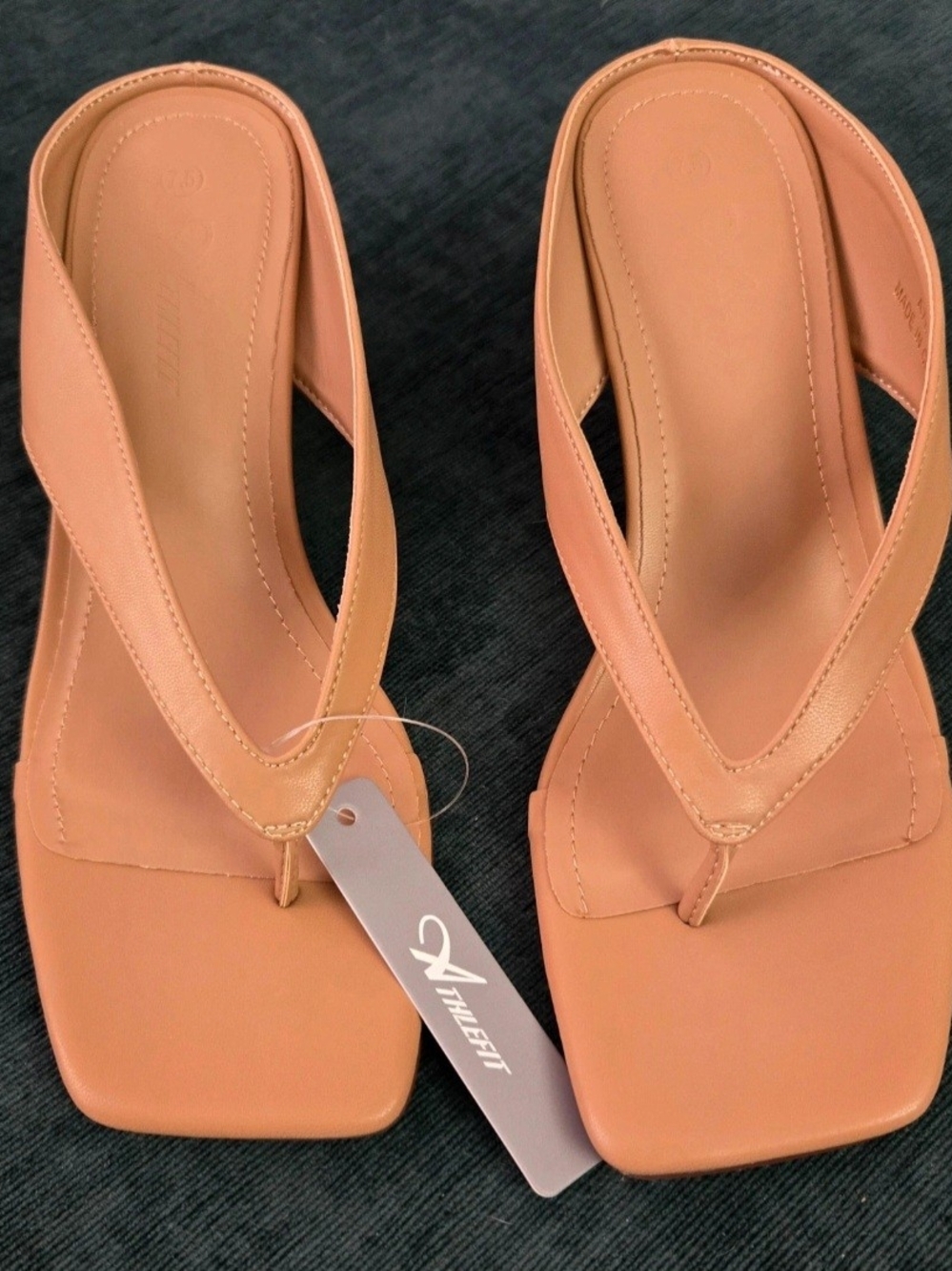 Women’s Tan Wedge Thong Sandals
